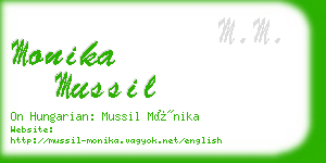 monika mussil business card